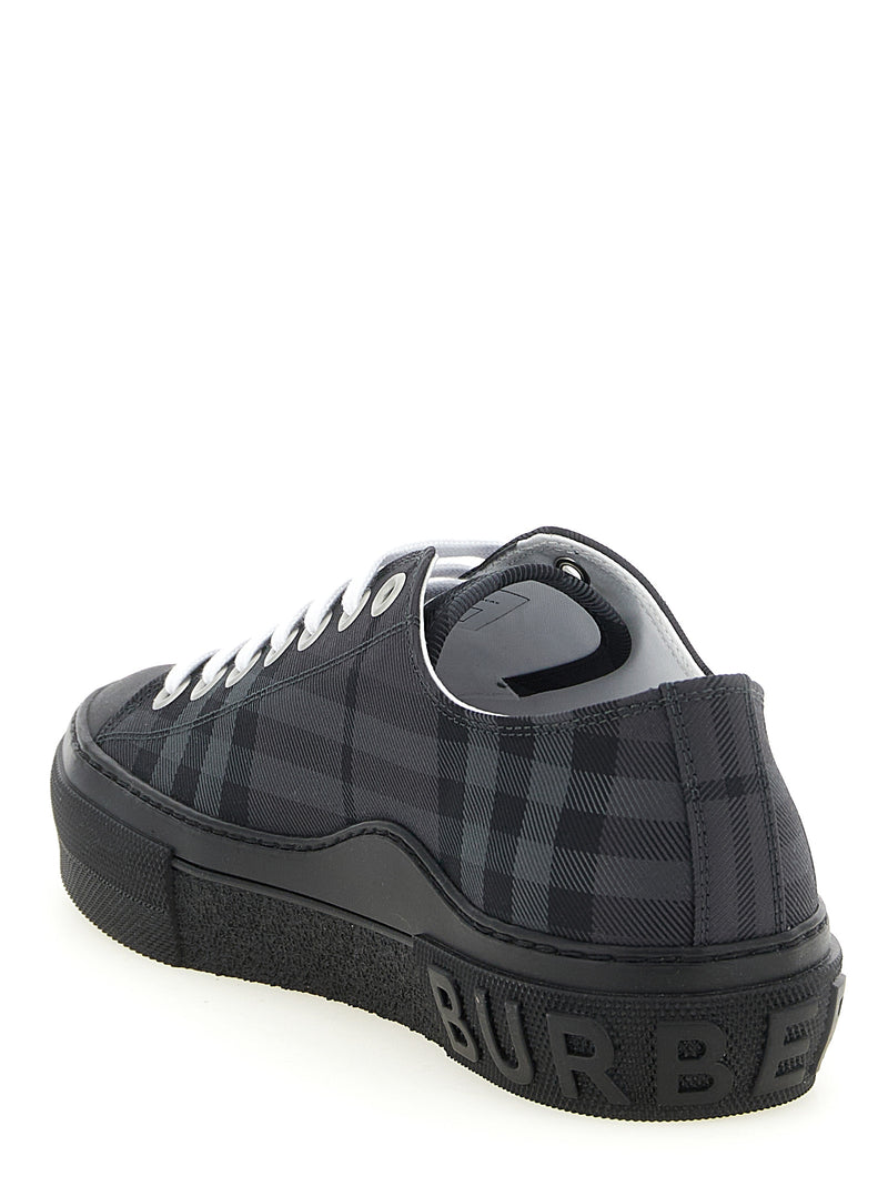 Burberry Gray Polyamide Low Top Sneakers for Men