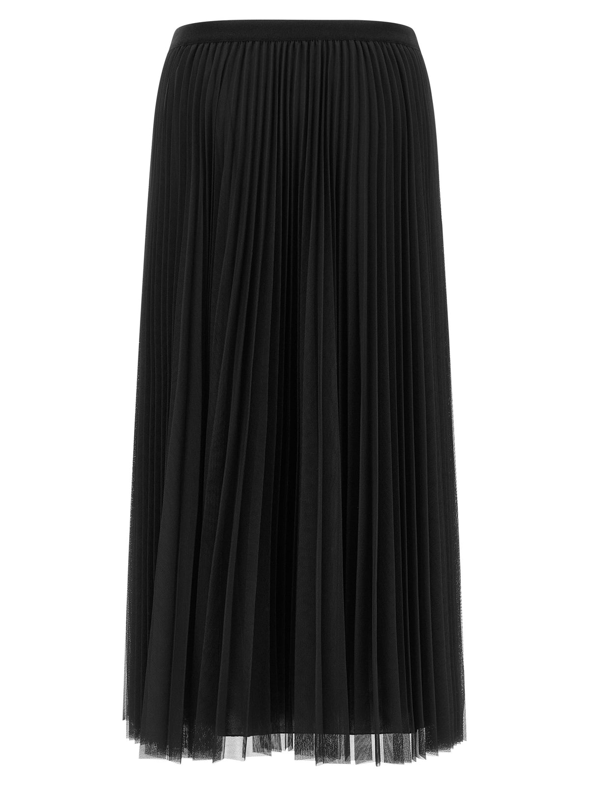 Fabiana Filippi Blue Midi Skirt with Pleated Detailing