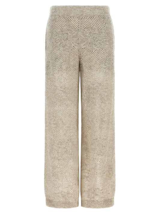 Brunello Cucinelli Beige Nylon Casual Pants for Women