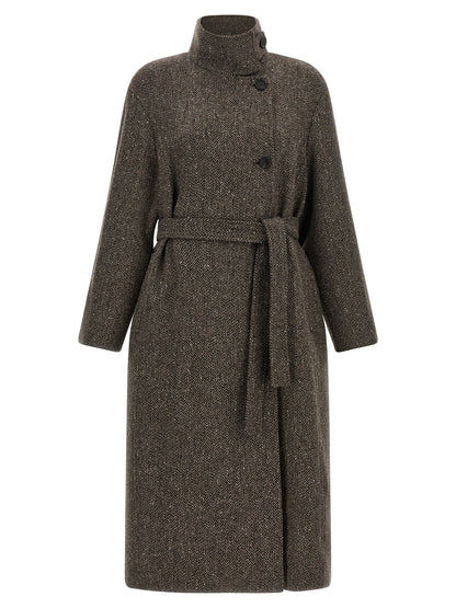 Brunello Cucinelli Brown Virgin Wool Coat
