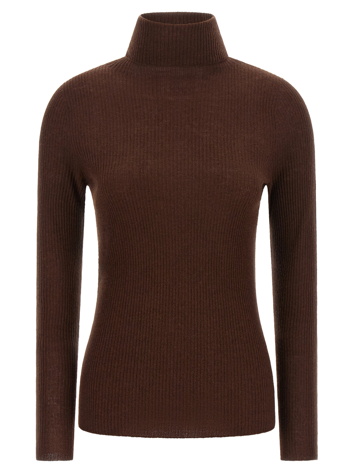 Fabiana Filippi Brown Virgin Wool Cardigan - Elegant Knitwear