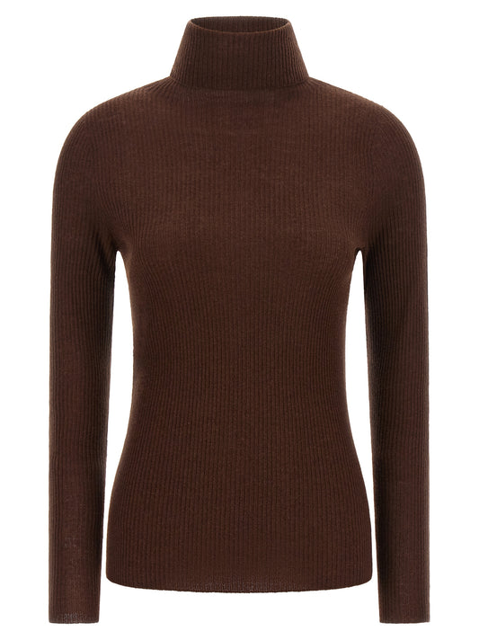 Fabiana Filippi Brown Virgin Wool Cardigan - Elegant Knitwear