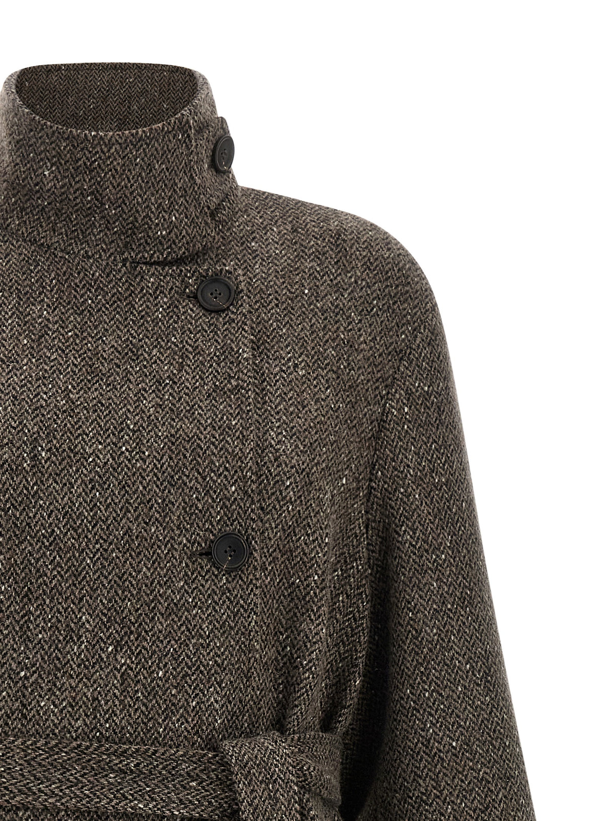 Brunello Cucinelli Brown Virgin Wool Coat - Sparkling Collection