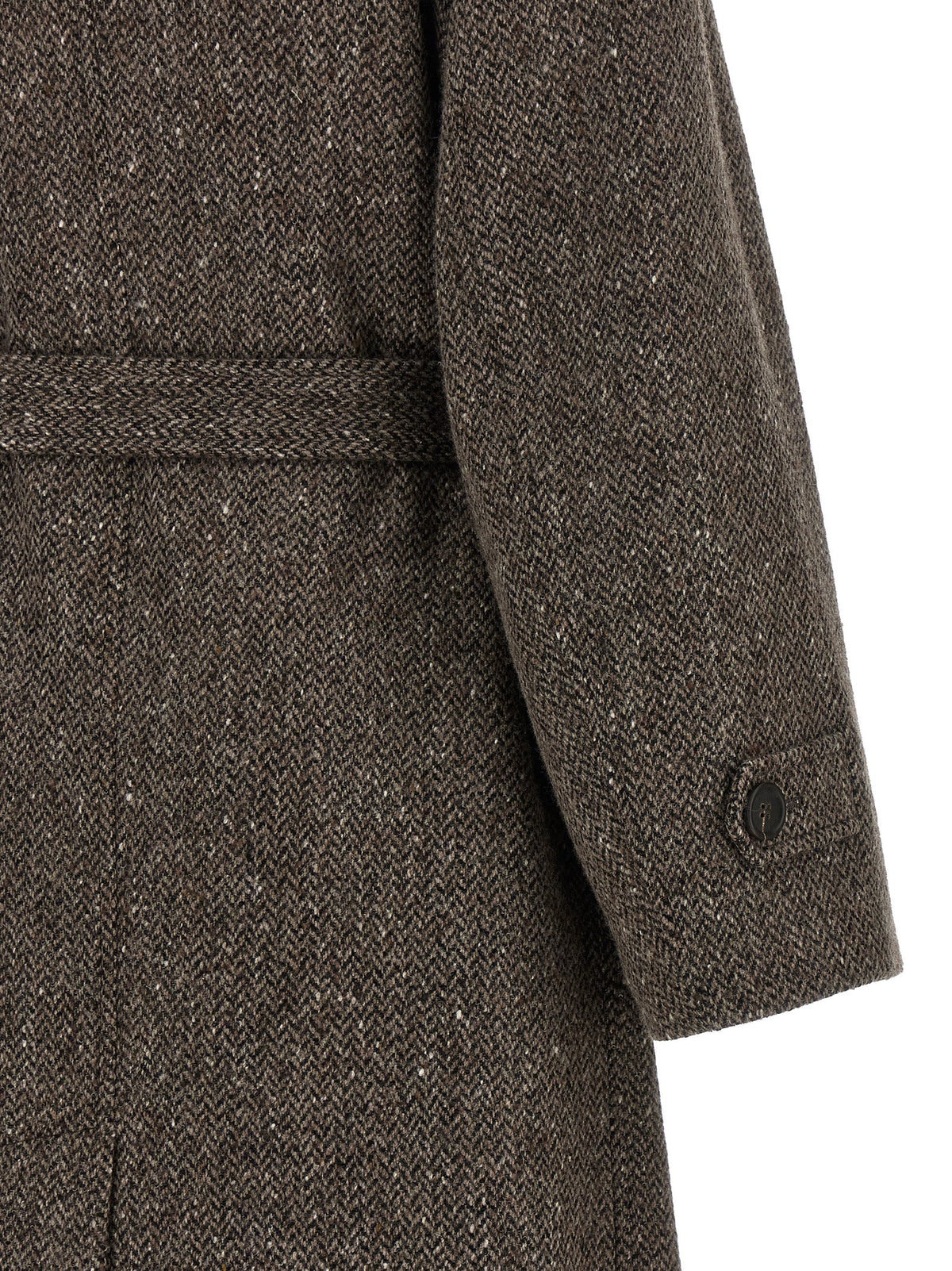 Brunello Cucinelli Brown Virgin Wool Coat - Sparkling Collection