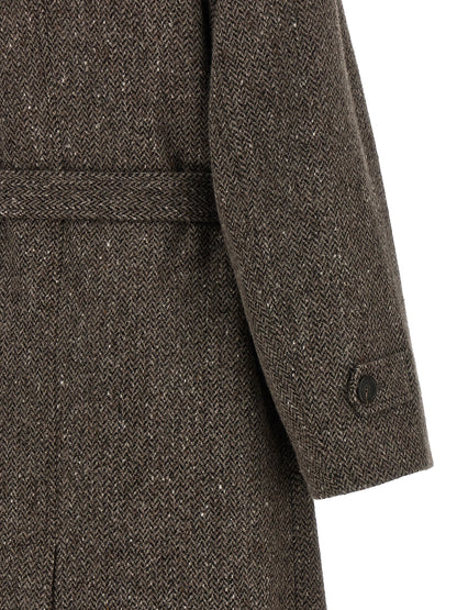 Brunello Cucinelli Brown Virgin Wool Coat