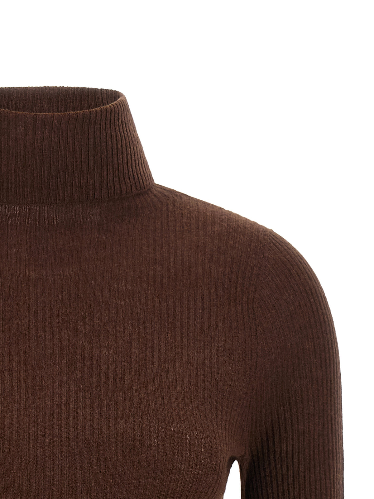 Fabiana Filippi Brown Virgin Wool Cardigan - Elegant Knitwear