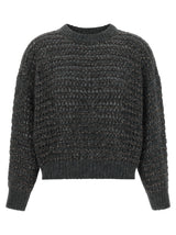 Brunello Cucinelli Gray Elastane Cardigan - Dazzling Braids Design
