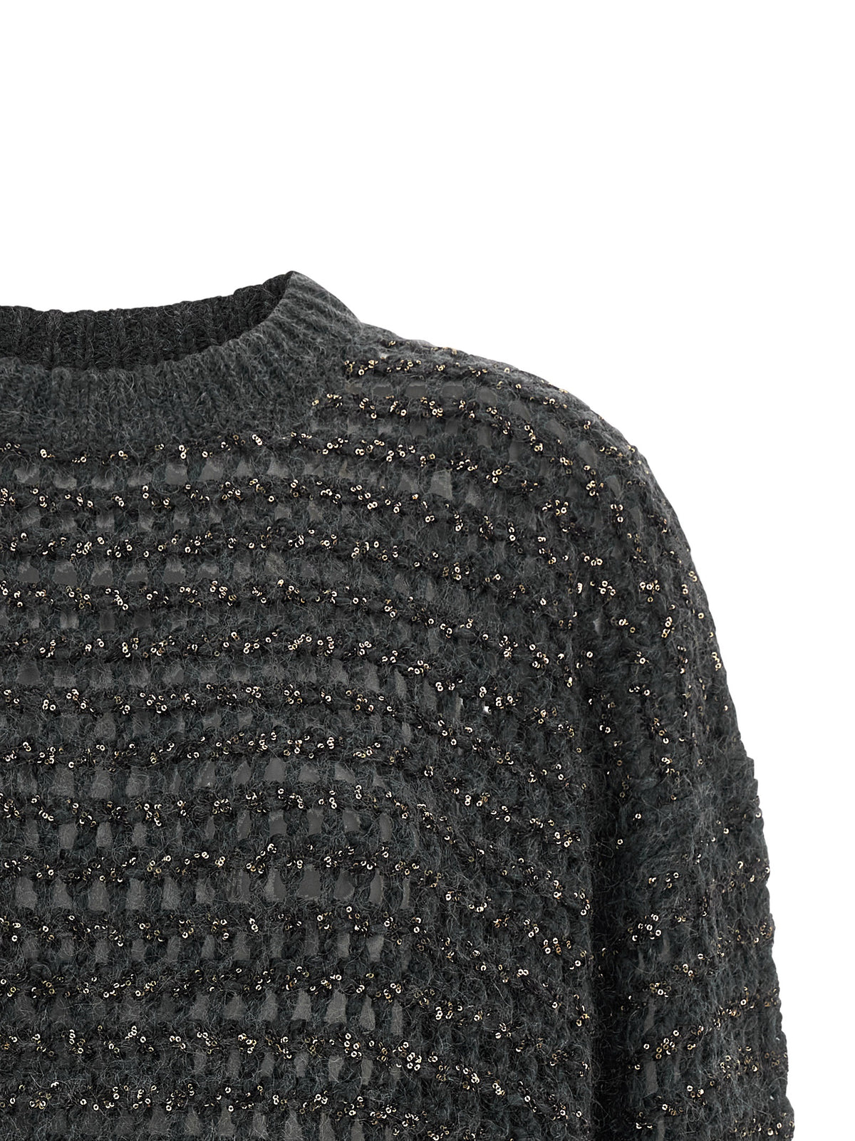 Brunello Cucinelli Gray Elastane Cardigan - Dazzling Braids Design