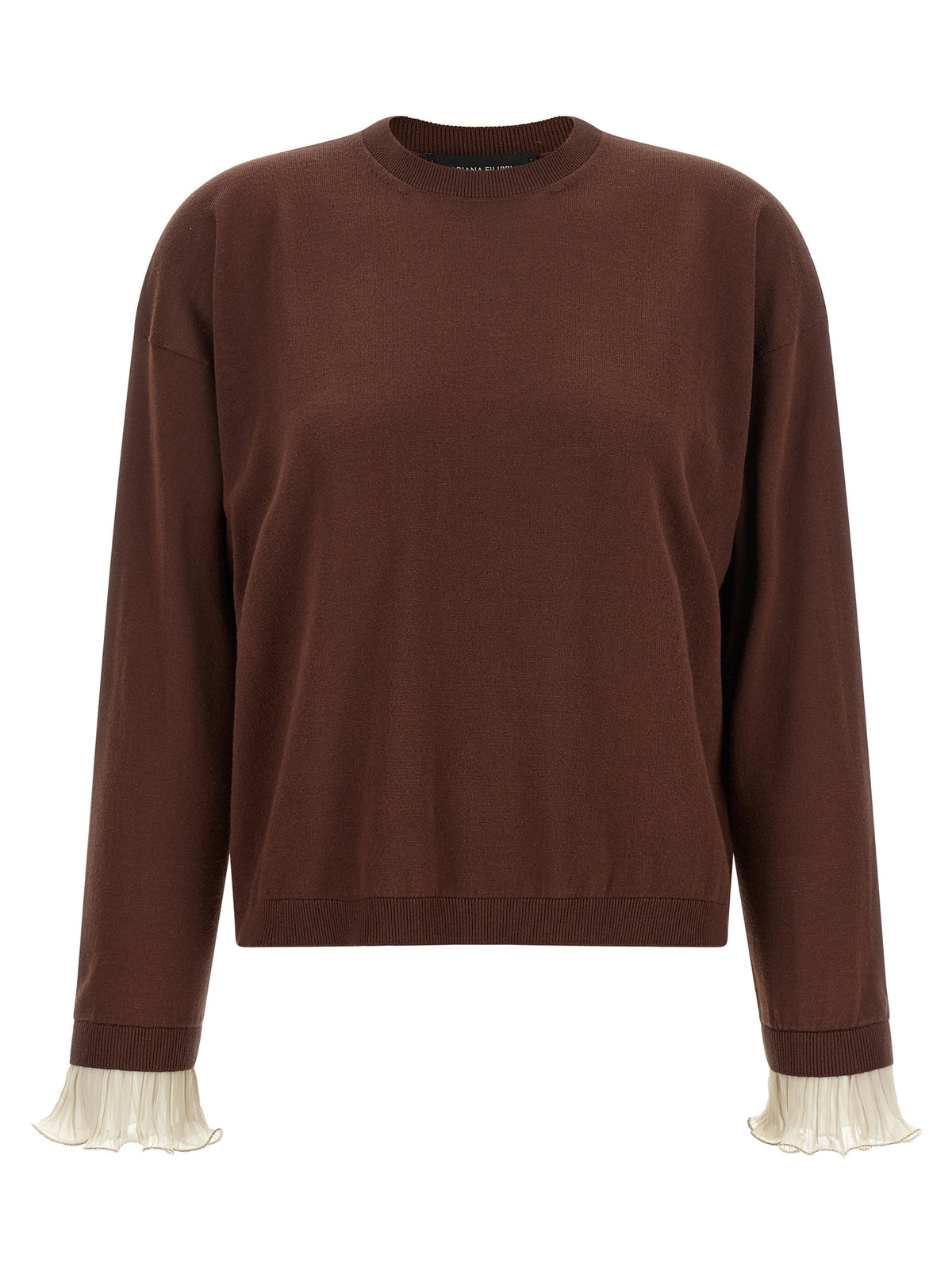 Fabiana Filippi Brown Virgin Wool Cardigan - Elegant and Timeless