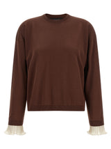 Fabiana Filippi Brown Virgin Wool Cardigan - Elegant and Timeless