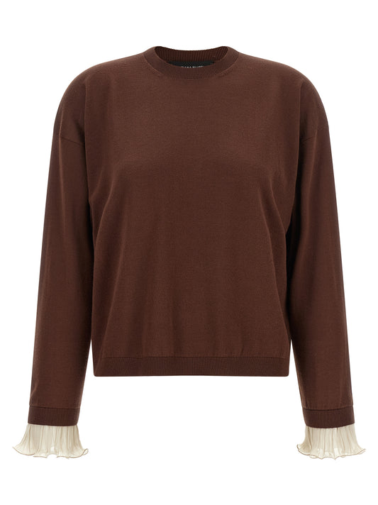 Fabiana Filippi Brown Virgin Wool Cardigan - Elegant and Timeless