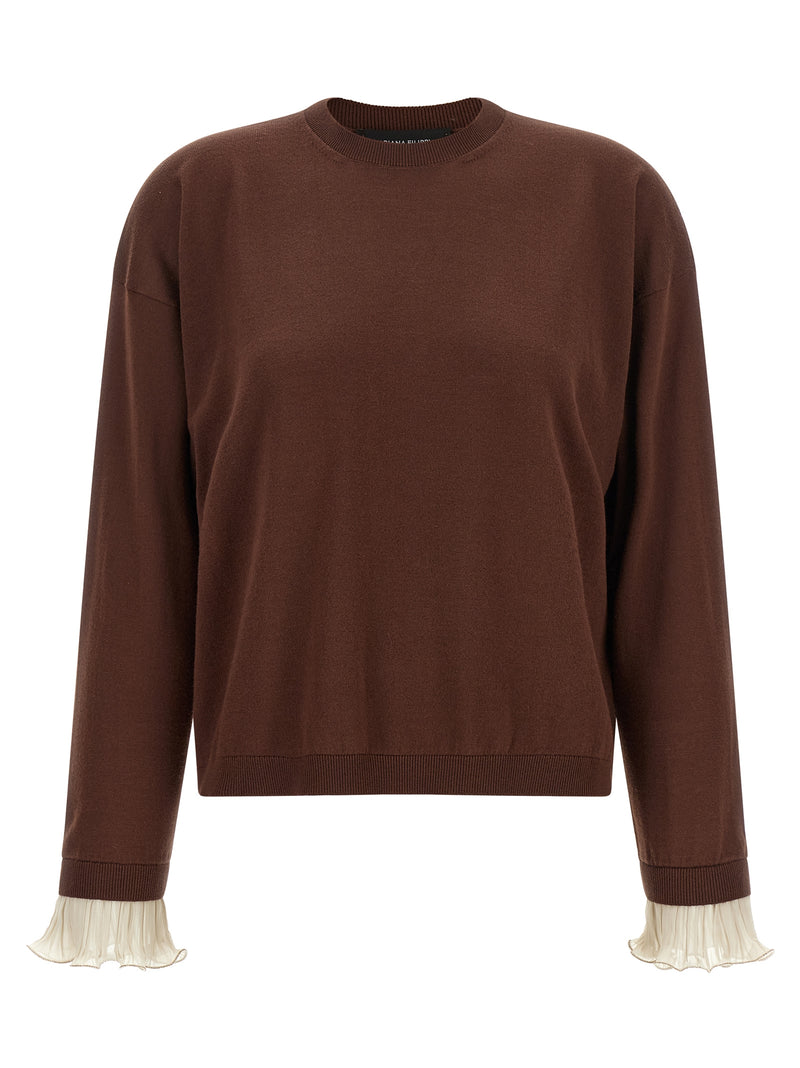 Fabiana Filippi Brown Virgin Wool Cardigan - Elegant and Timeless
