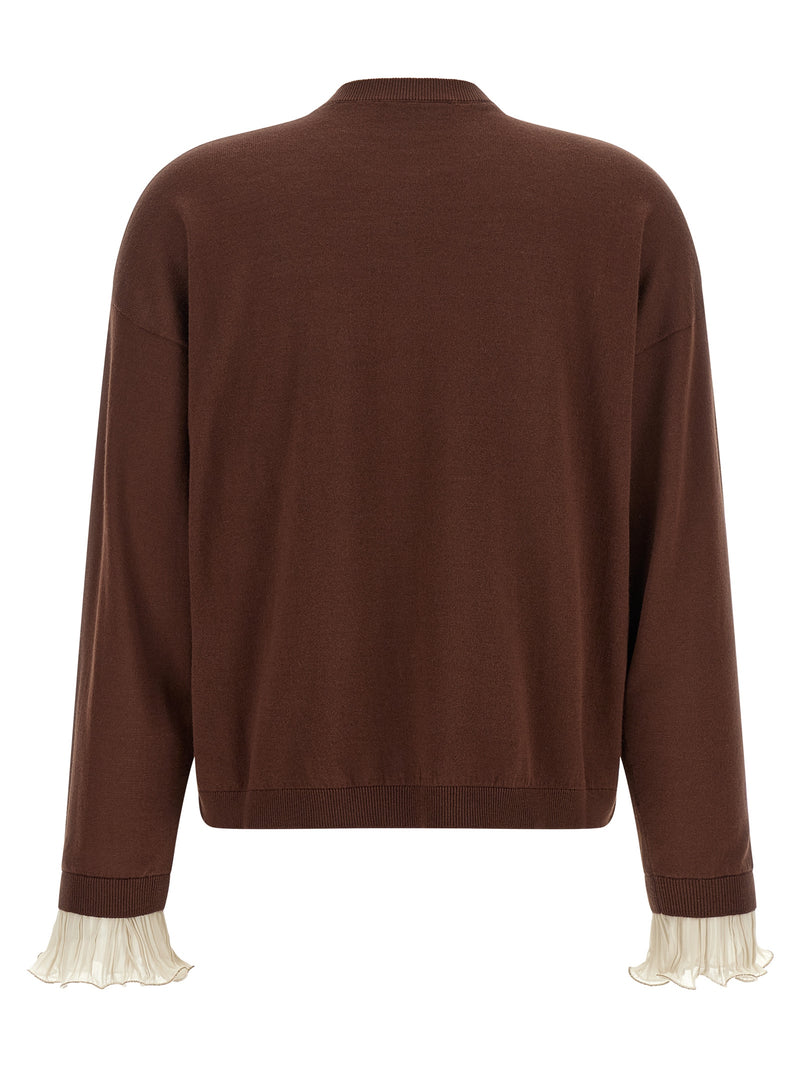Fabiana Filippi Brown Virgin Wool Cardigan - Elegant and Timeless