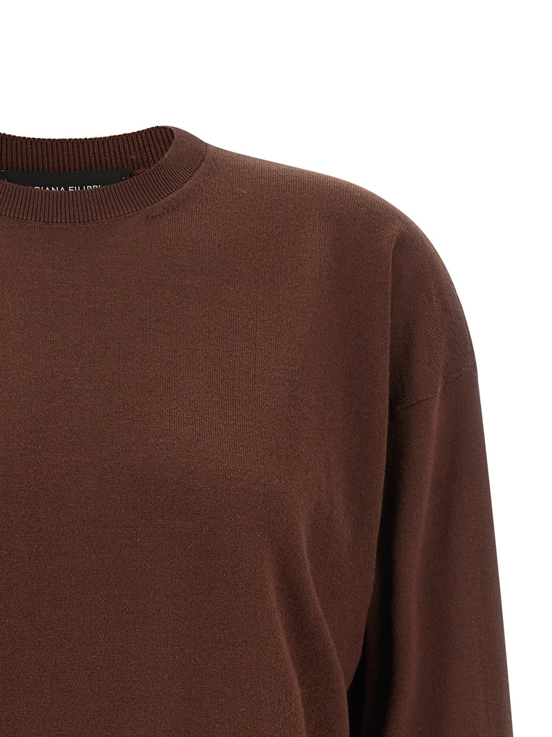 Fabiana Filippi Brown Virgin Wool Cardigan - Elegant and Timeless
