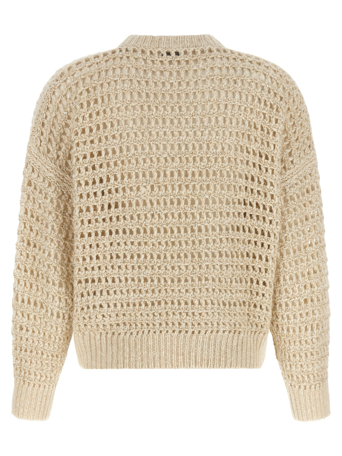 Brunello Cucinelli Beige Elastane Cardigan - Dazzling Braids