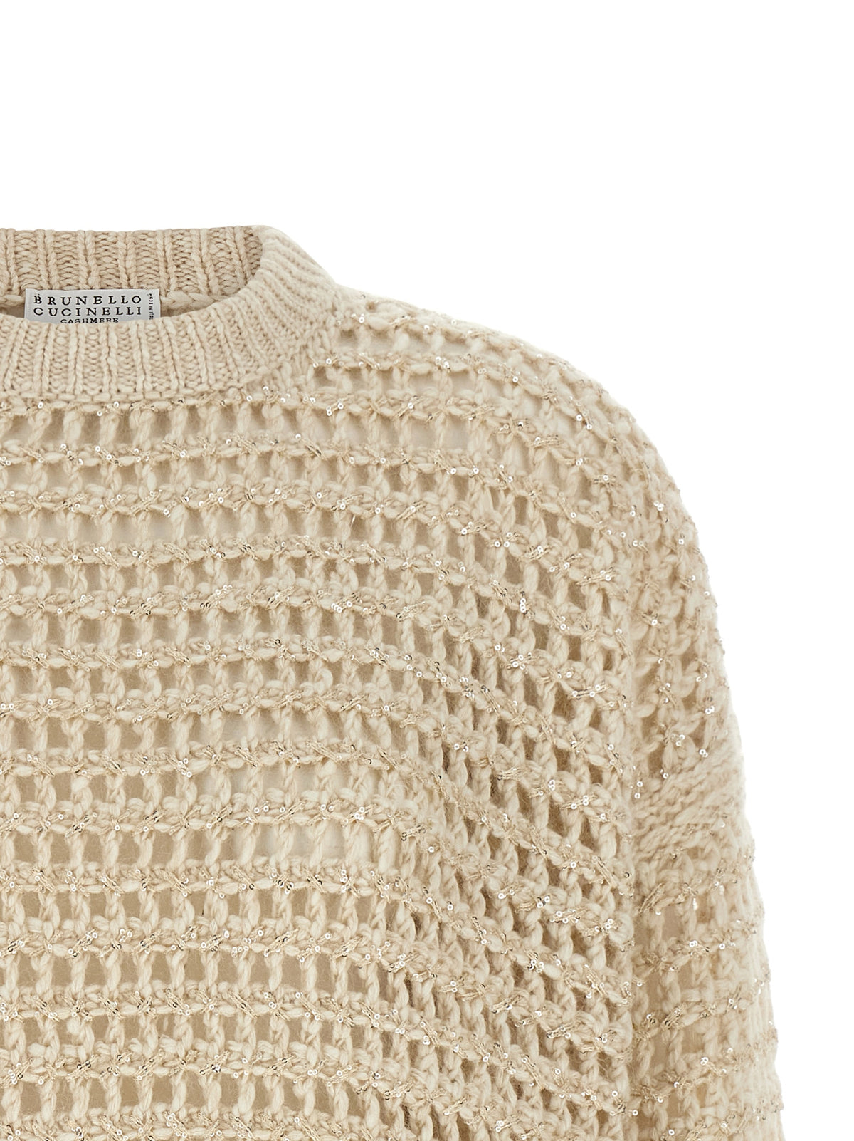 Brunello Cucinelli Beige Elastane Cardigan - Dazzling Braids