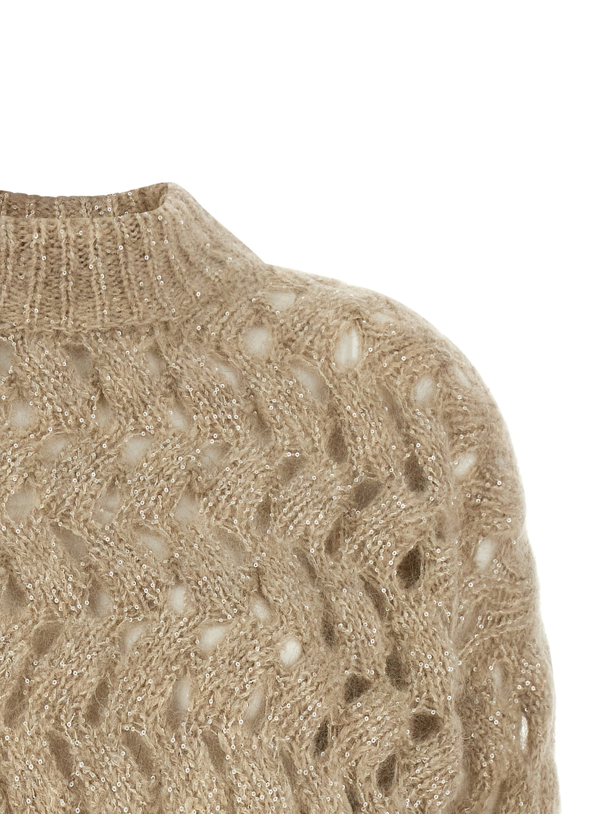 Brunello Cucinelli Beige Wool Cardigan - Dazzling Waves