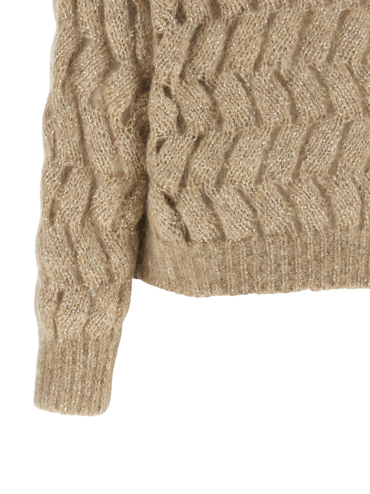 Brunello Cucinelli Beige Wool Cardigan - Dazzling Waves