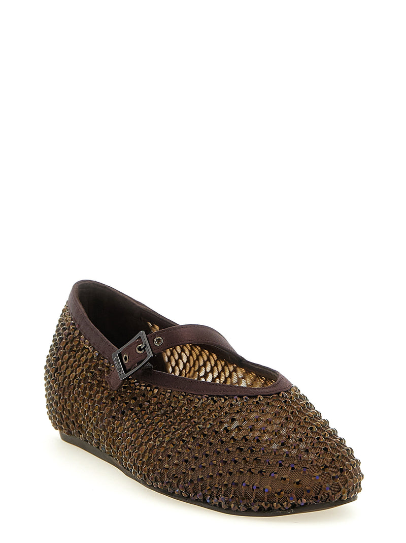 LE SILLA Ballerines en polyamide marron