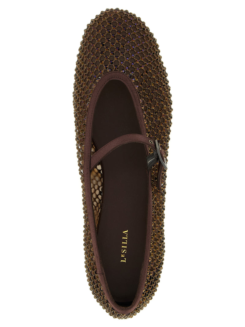 LE SILLA Ballerines en polyamide marron