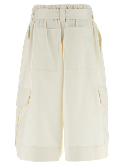 Zimmermann White Cotton Bermuda Shorts