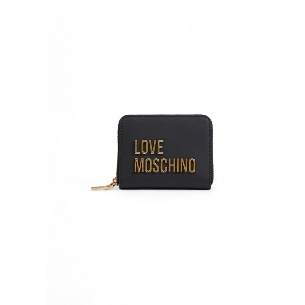 Portefeuille en polyéthylène noir Love Moschino