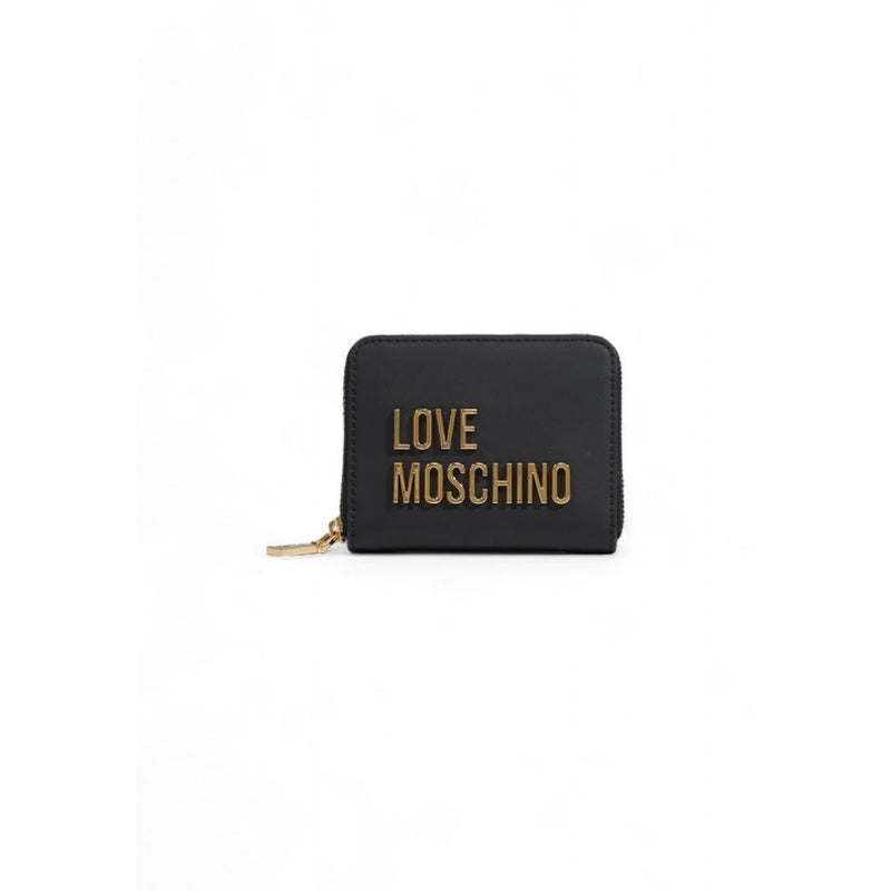 Portefeuille en polyéthylène noir Love Moschino