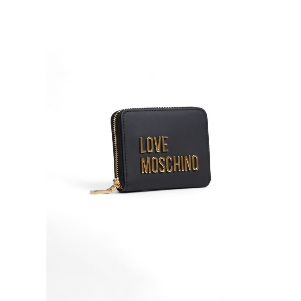 Portefeuille en polyéthylène noir Love Moschino