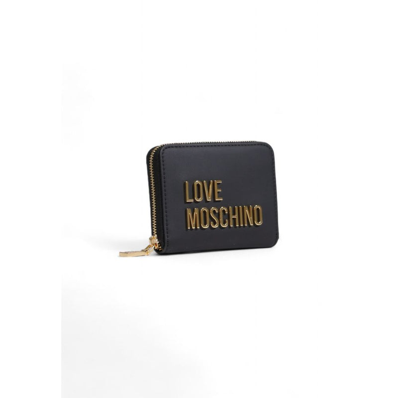 Portefeuille en polyéthylène noir Love Moschino
