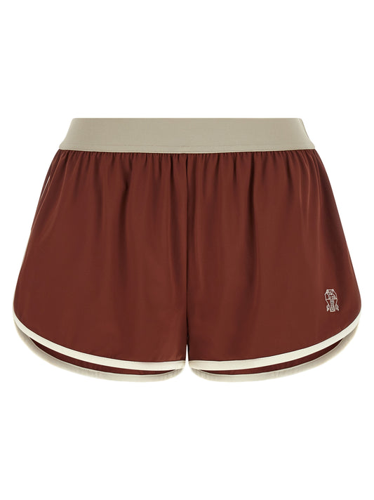 Shorts Bermudes Brunello Cucinelli en Polyamide Bordeaux