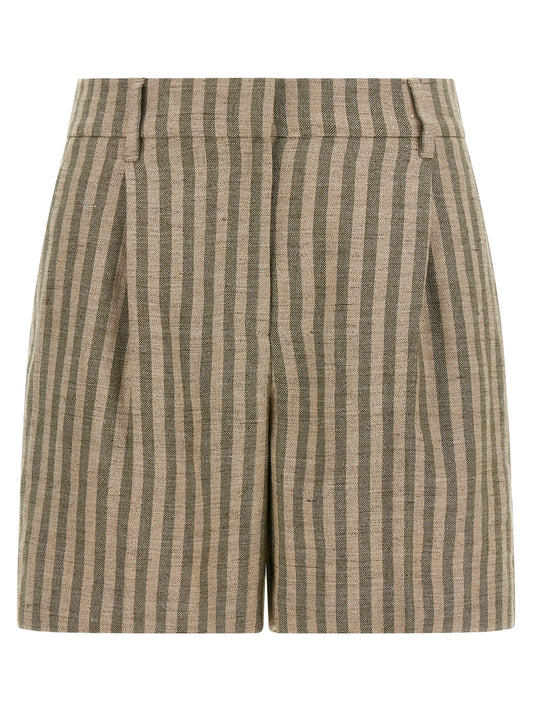 Short Brunello Cucinelli en lin bicolore