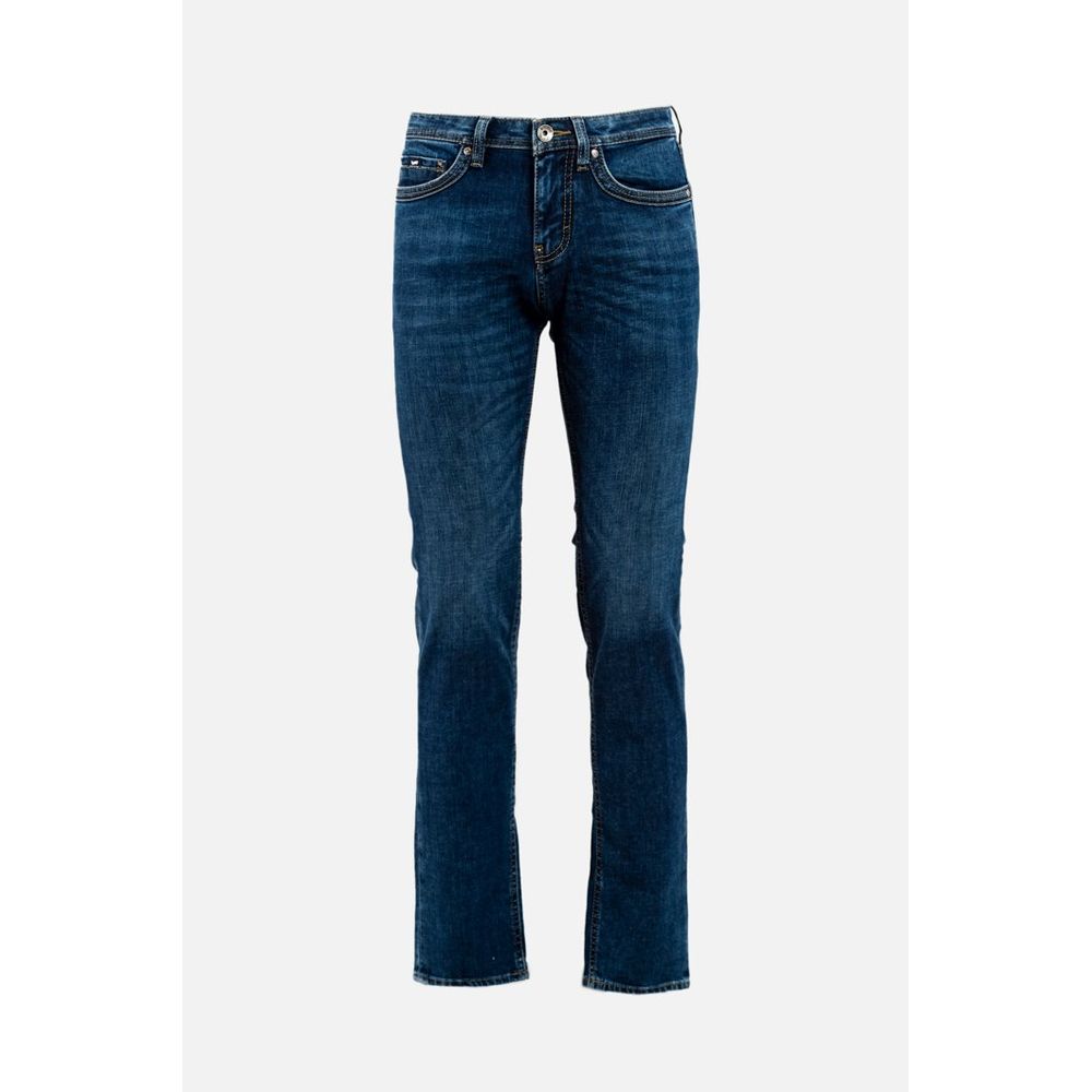 Jean Droit en Coton Bleu Gas
