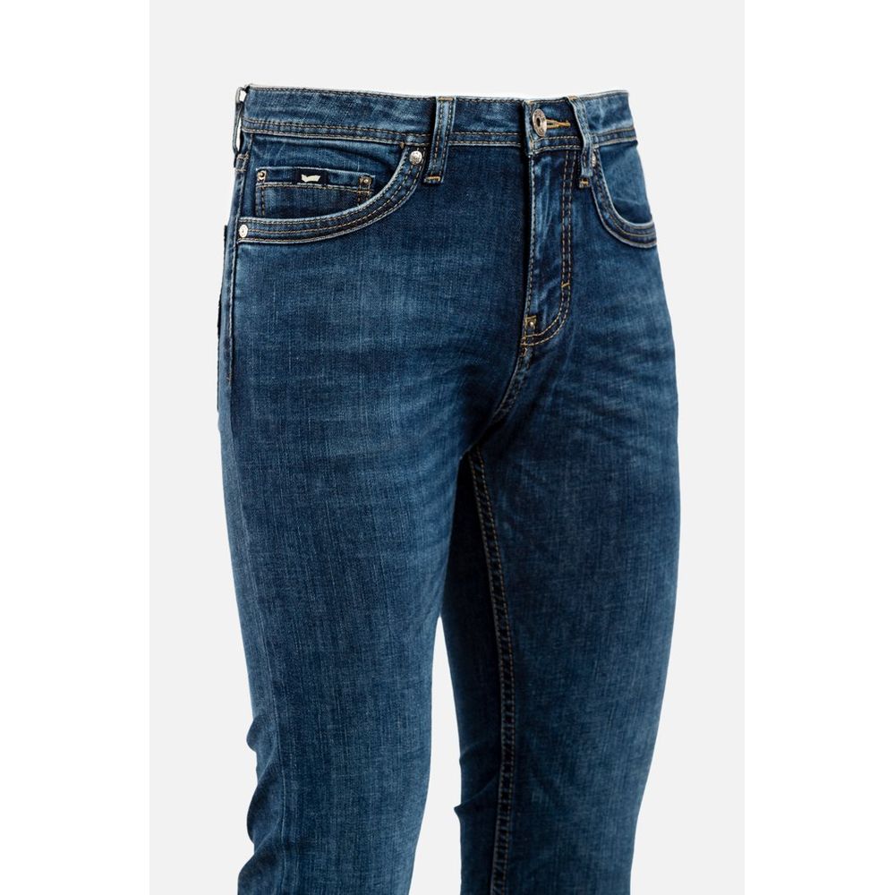 Jean Droit en Coton Bleu Gas