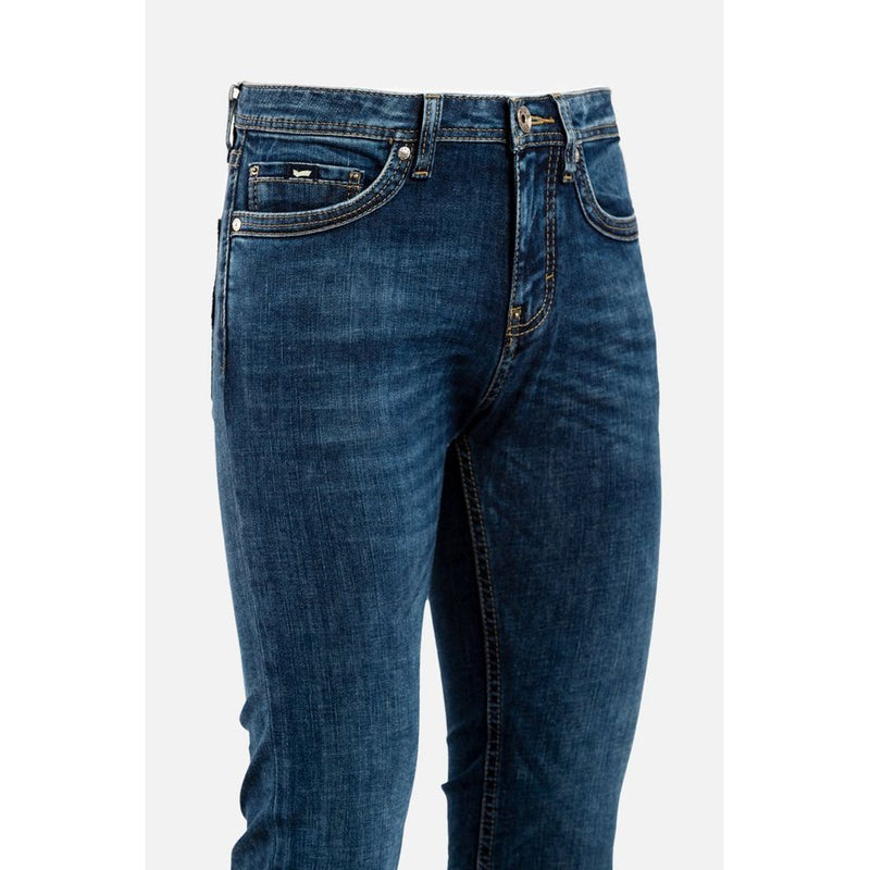 Jean Droit en Coton Bleu Gas