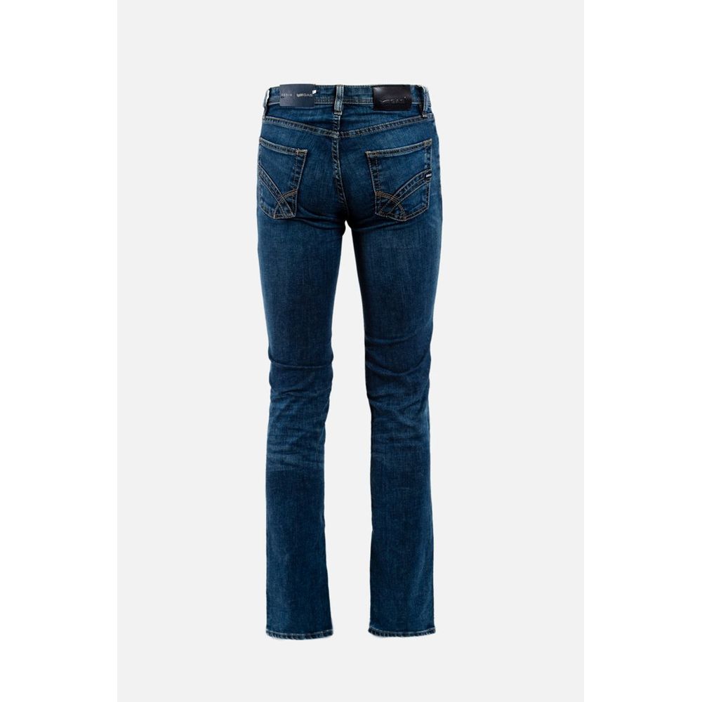Jean Droit en Coton Bleu Gas