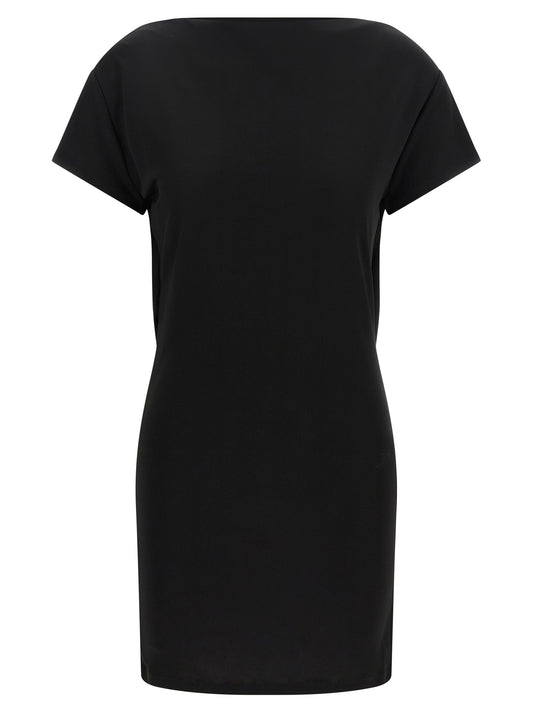 Jacquemus Black Viscose Short Dress