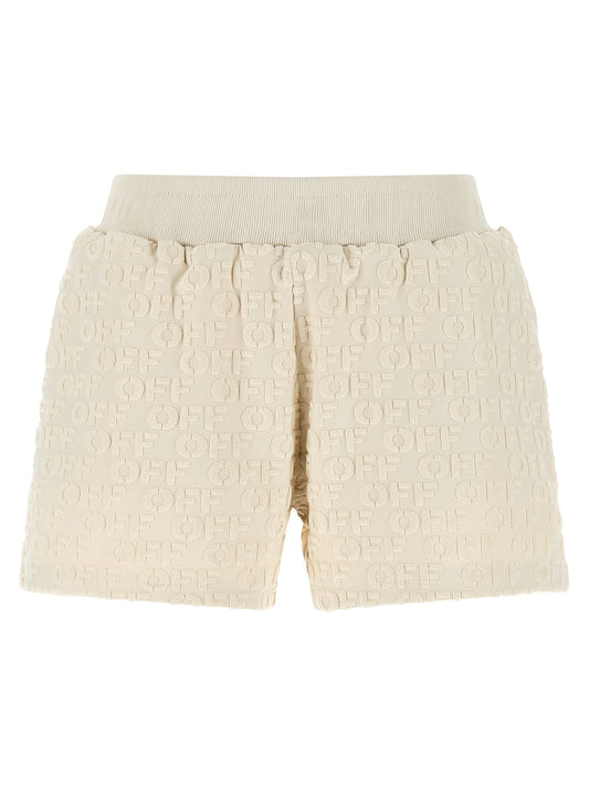 Shorts bermudas en coton beige Off-White