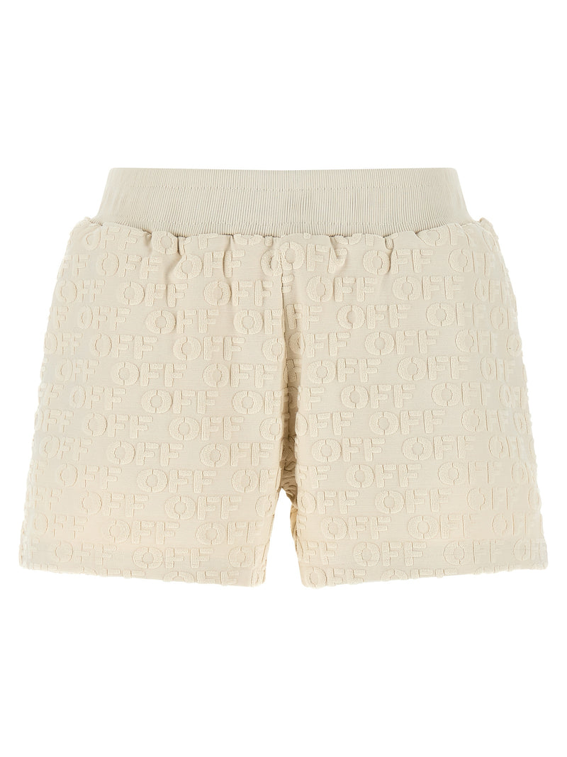 Off-White Beige Cotton Bermuda Shorts - SS Terry Off