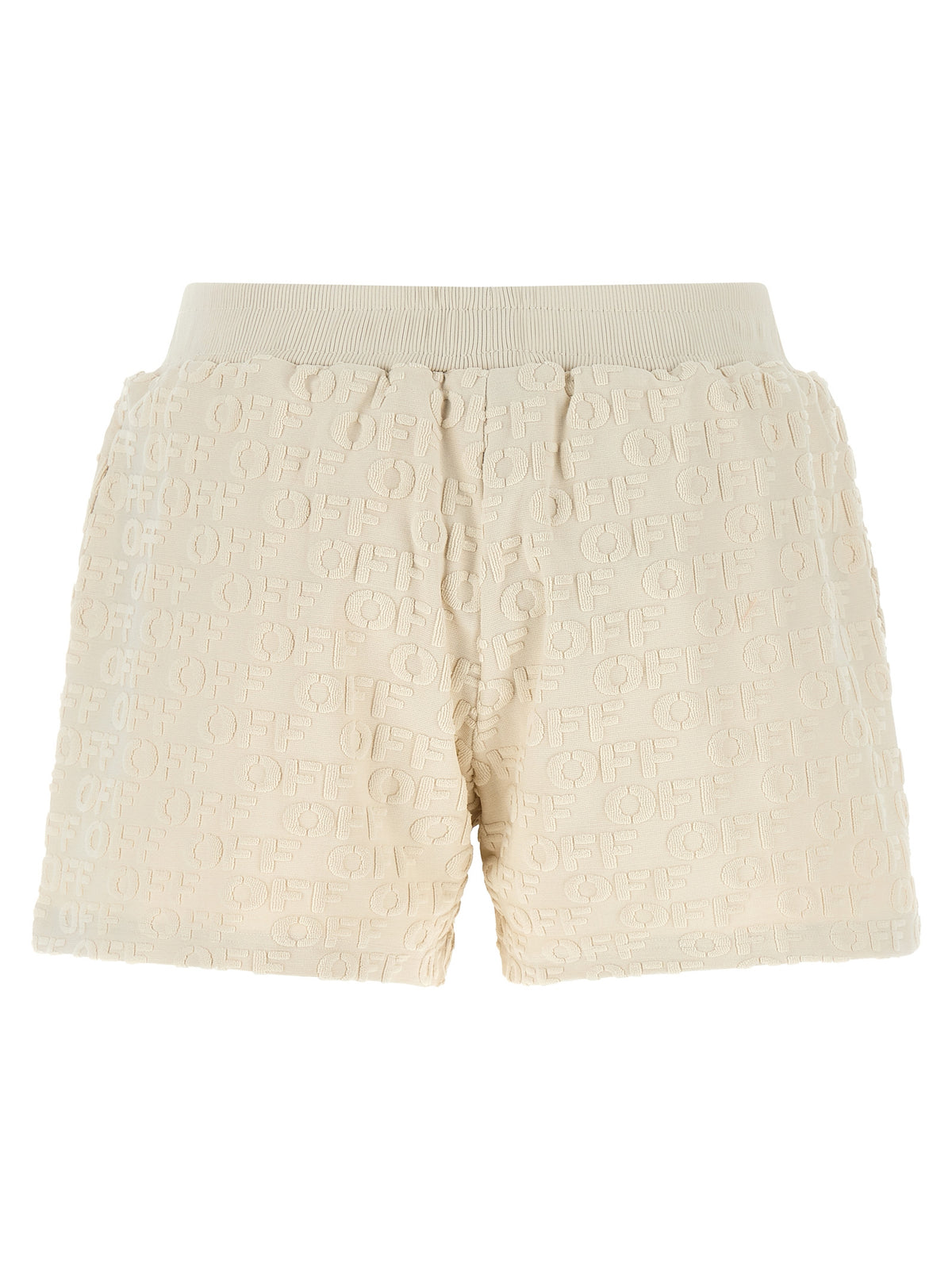Shorts bermudas en coton beige Off-White