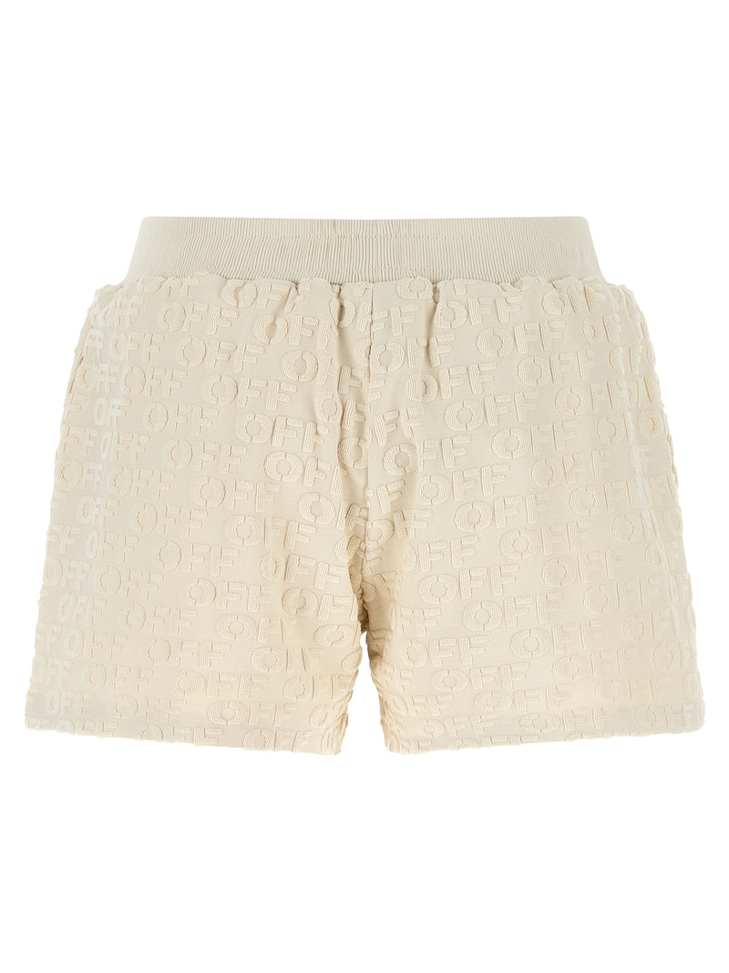 Off-White Beige Cotton Bermuda Shorts - SS Terry Off