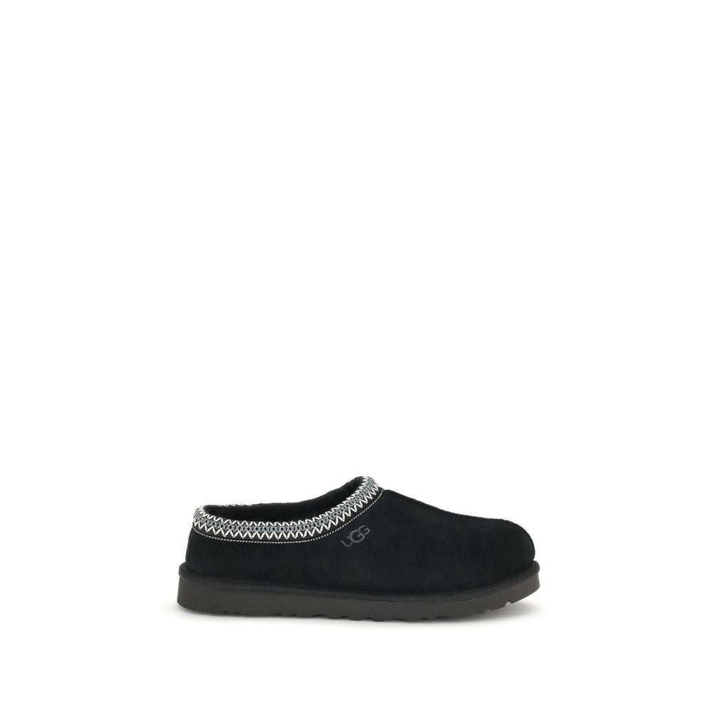 UGG Tasman II Black Leather Mules for Men