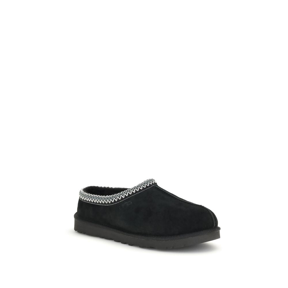 UGG Tasman II Black Leather Mules for Men