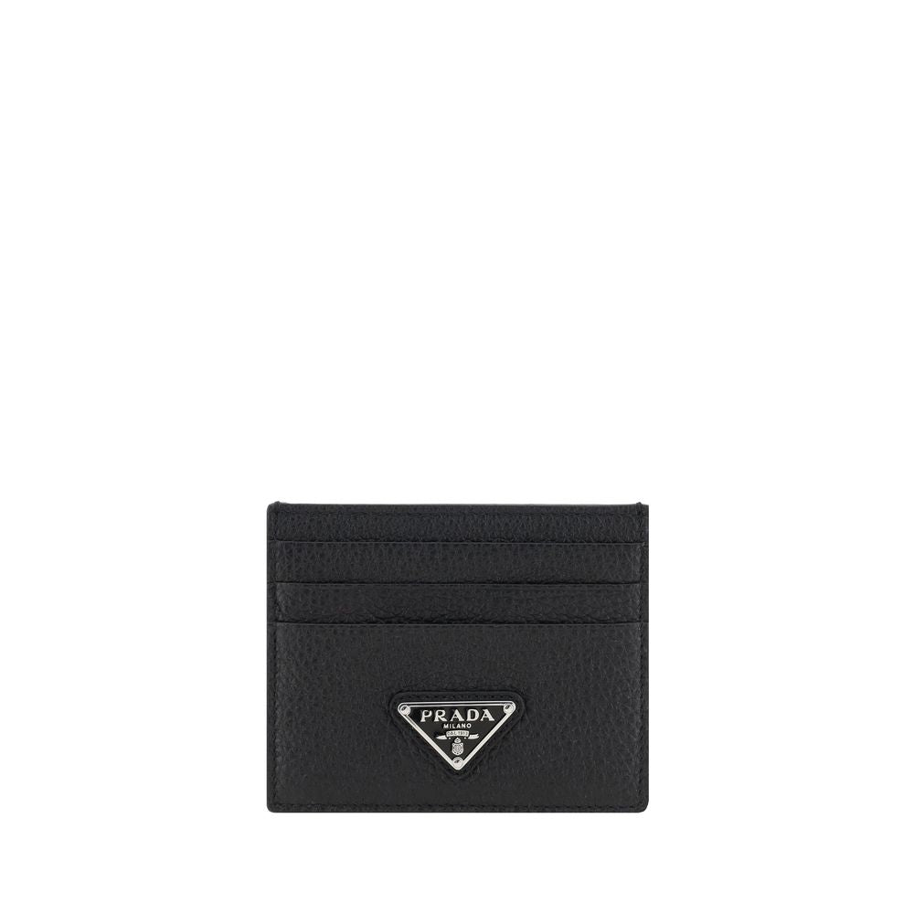 Portefeuille Prada Bos Taurus en cuir de veau noir