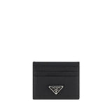 Portefeuille Prada Bos Taurus en cuir de veau noir