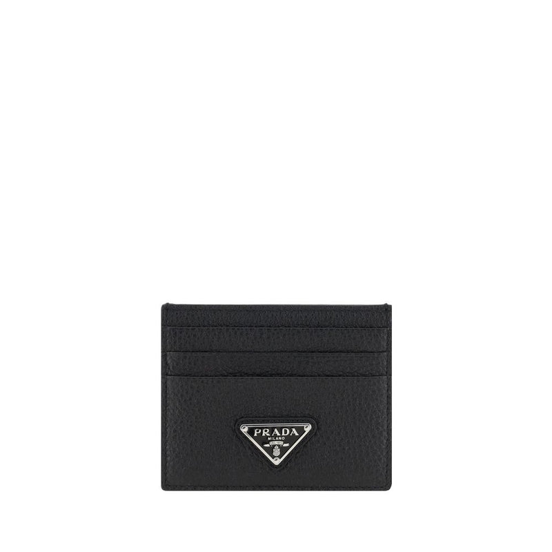 Portefeuille Prada Bos Taurus en cuir de veau noir