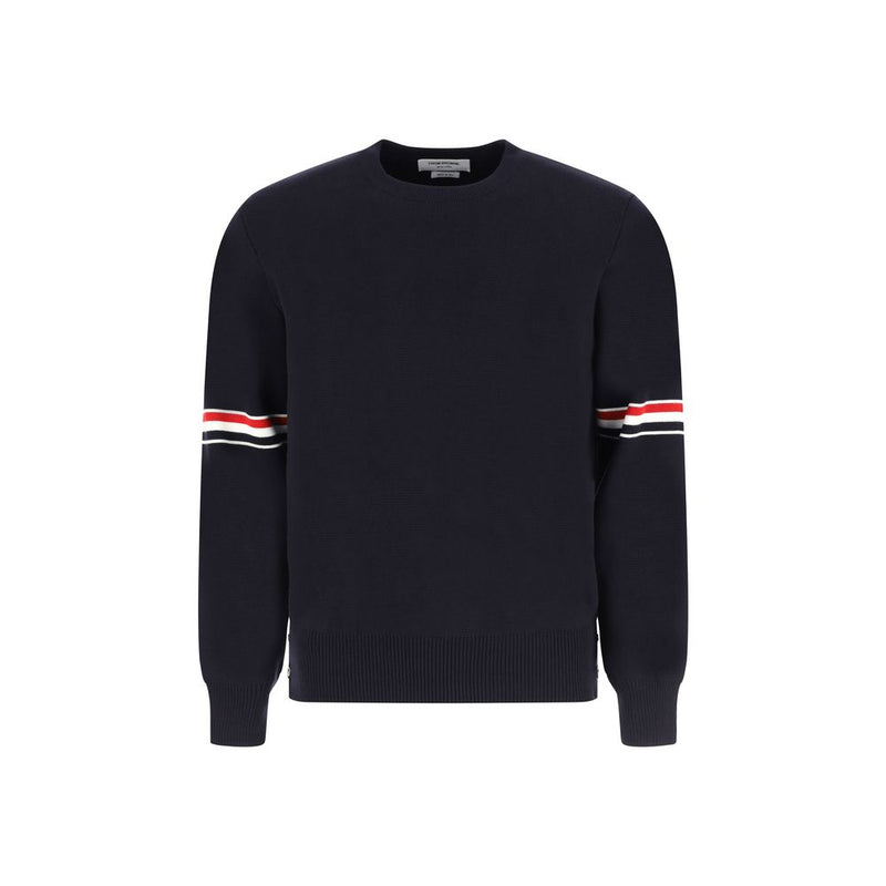Thom Browne Blue Cotton Sweatshirt