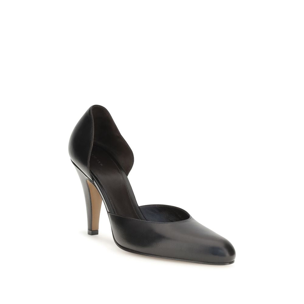 Escarpins à talons hauts The Row noirs en cuir d'agneau Ovis Aries Aries