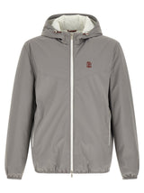 Blouson Brunello Cucinelli en polyamide gris