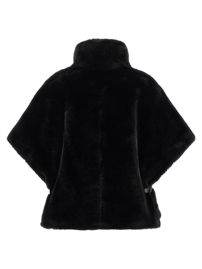 PINKO Black Polyester Coat