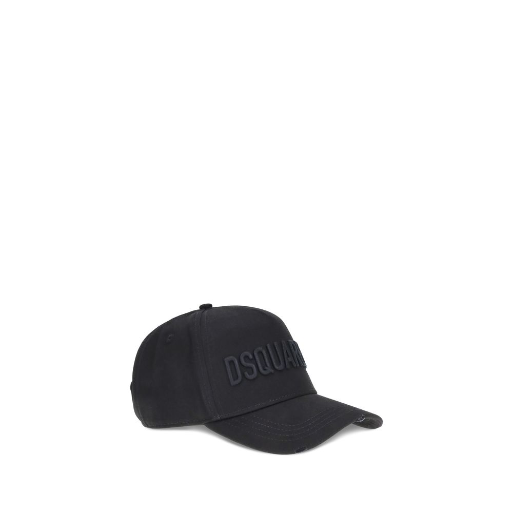 Casquette en coton noir Dsquared² (casquette de baseball)